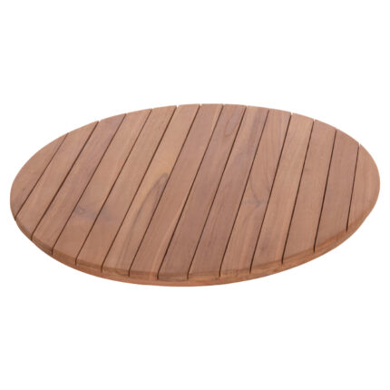 ΕΠΙΦΑΝΕΙΑ ΤΡΑΠΕΖΙΟΥ ΣΤΡΟΓΓΥΛΗ FB918133 ΞΥΛΟ TEAK--ΦΥΣΙΚΟ Φ70x4(πάχος)εκ.