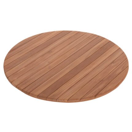 ΕΠΙΦΑΝΕΙΑ ΤΡΑΠΕΖΙΟΥ ΣΤΡΟΓΓΥΛΗ FB918134 ΞΥΛΟ TEAK--ΦΥΣΙΚΟ Φ80x4(πάχος)εκ.