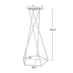 ΒΑΣΗ ΣΤΑΝΤ TS968 ΛΕΥΚΟ 52x49,5x102,5 εκ. - Image 2