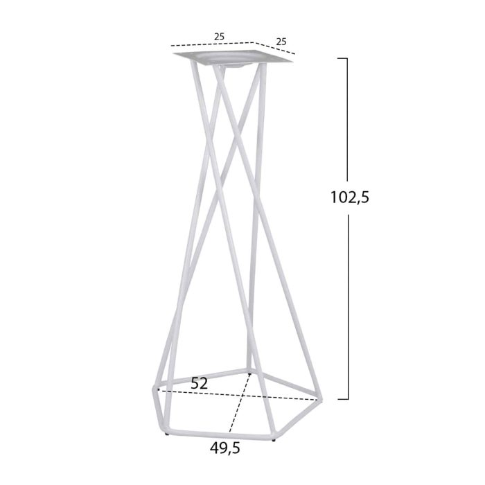 ΒΑΣΗ ΣΤΑΝΤ TS968 ΛΕΥΚΟ 52x49,5x102,5 εκ. - Image 2