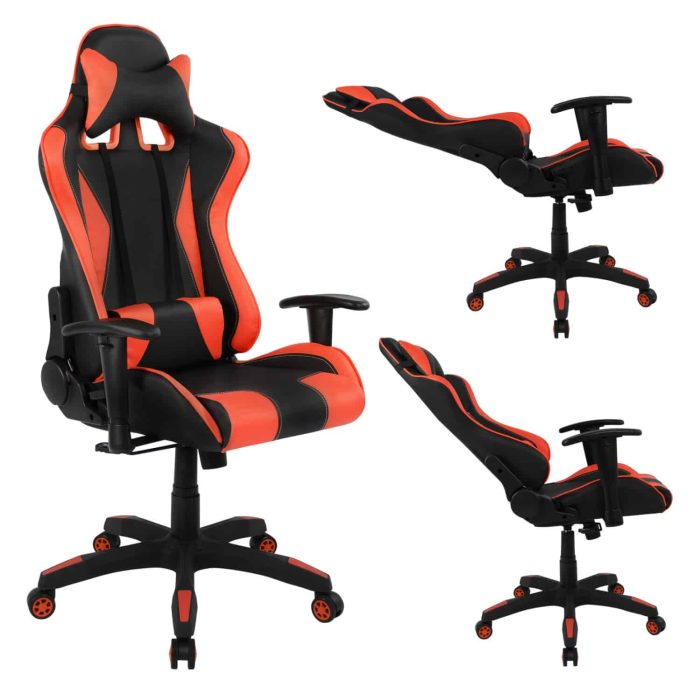 ΚΑΡΕΚΛΑ ΓΡΑΦΕΙΟΥ GAMING FB91062.01 ΜΑΥΡΟ ΚΟΚΚΙΝΟ PU 68,5 x 71,5 x 133,5 εκ. - Image 1