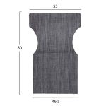 ΜΑΞΙΛΑΡΙ TEXTILENE 600gr/m2 2X1 ΓΚΡΙ ΓΙΑ ΠΟΛΥΘΡΟΝΑ ΣΚΗΝΟΘΕΤΗ FB95272.10 46.5Χ53Χ80Υεκ. - Image 2