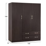 ΝΤΟΥΛΑΠΑ 3ΦΥΛΛΗ FB9384.01 ΜΕ ΔΥΟ ΣΥΡΤΑΡΙΑ ZEBRANO 150X55Χ180Υεκ. - Image 2