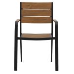 ΠΟΛΥΘΡΟΝΑ ΑΛΟΥΜΙΝΙΟΥ ΑΝΘΡΑΚΙ ΜΕ POLYWOOD FB95127.02 55x56x85Υεκ. - Image 3