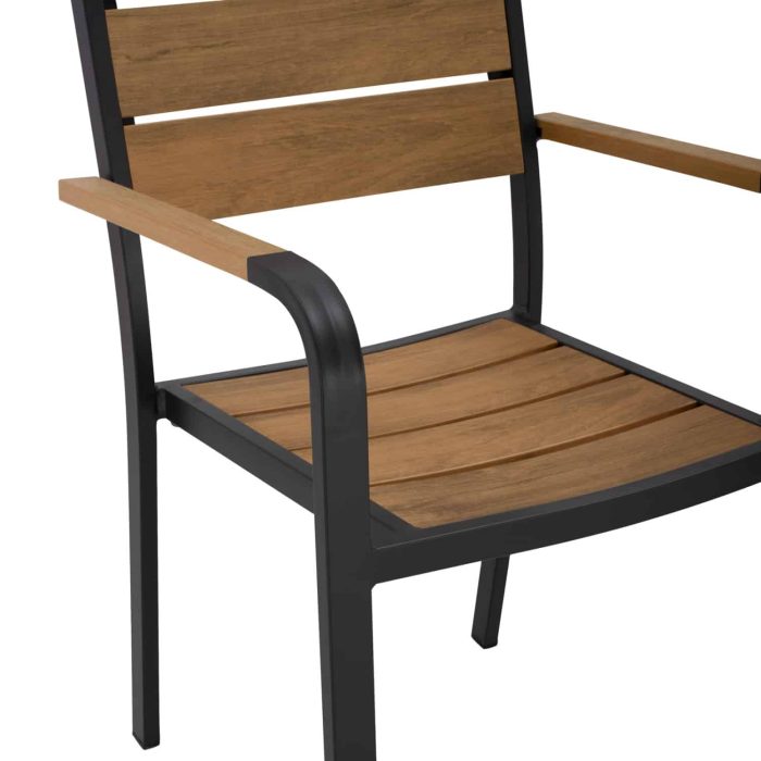 ΠΟΛΥΘΡΟΝΑ ΑΛΟΥΜΙΝΙΟΥ ΑΝΘΡΑΚΙ ΜΕ POLYWOOD FB95127.02 55x56x85Υεκ. - Image 7