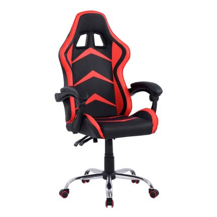 ΠΟΛΥΘΡΟΝΑ GAMING ΜΕ ΑΝΑΚΛΙΝΟΜΕΝΗ ΠΛΑΤΗ FB91155.01 ΣΕ ΧΡΩΜΑ ΜΑΥΡΟ ΚΟΚΚΙΝΟ