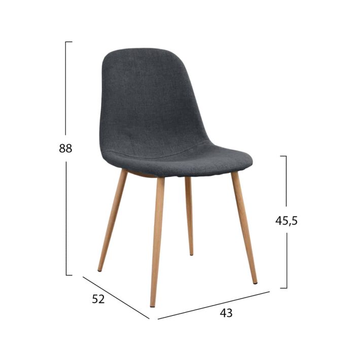 ΣΕΤ ΤΡΑΠΕΖΑΡΙΑΣ 5 ΤΜΧ ΤΡΑΠΕΖΙ 45x54x84 cm ΜΕ ΚΑΡΕΚΛΕΣ ΓΚΡΙ FB911330.10 - Image 3