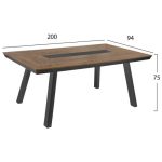 ΤΡΑΠΕΖΙ ΑΛΟΥΜΙΝΙΟΥ ΜΕ POLYWOOD 200X94 ΓΚΡΙ FB95131.12 - Image 2
