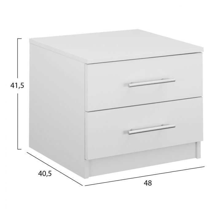 ΚΟΜΟΔΙΝΟ ΜΕΛΑΜΙΝΗΣ FB92220.05 ΛΕΥΚΟ 48x40,5x41,5 εκ. - Image 2