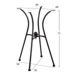 ΒΑΣΗ ΜΕΤΑΛΛΙΚΗ FB9466 4NYXH ΣΕ ΜΑΥΡΟ ΧΡΩΜΑ 50x50 cm. - Image 2