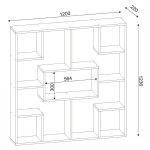 ΒΙΒΛΙΟΘΗΚΗ ΜΕΛΑΜΙΝΗΣ FB99029.01 ΛΕΥΚΗ 120x22x123,6Υ εκ. - Image 2