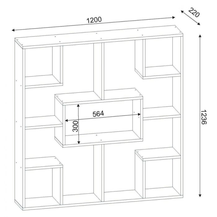 ΒΙΒΛΙΟΘΗΚΗ ΜΕΛΑΜΙΝΗΣ FB99029.01 ΛΕΥΚΗ 120x22x123,6Υ εκ. - Image 2
