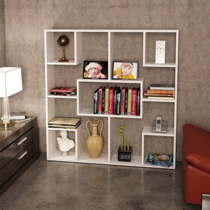 ΒΙΒΛΙΟΘΗΚΗ ΜΕΛΑΜΙΝΗΣ FB99029.01 ΛΕΥΚΗ 120x22x123,6Υ εκ. - Image 3
