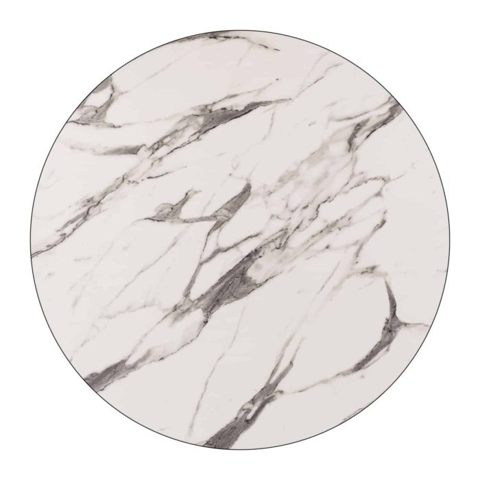 ΕΠΙΦΑΝΕΙΑ ΤΡΑΠΕΖΙΟΥ HPL FB95842.11 MARBLE WHITE-GREY Φ69 εκ. ΠΑΧΟΥΣ 12mm. - Image 1