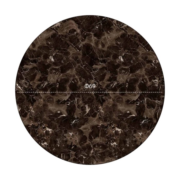 ΕΠΙΦΑΝΕΙΑ ΤΡΑΠΕΖΙΟΥ HPL FB95842.14 BROWN MARBLE Φ69 εκ. ΠΑΧΟΥΣ 12mm. - Image 2
