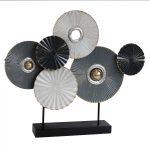 ΕΠΙΤΡΑΠΕΖΙΟ ΜΕΤΑΛΛΙΚΟ ΔΙΑΚΟΣΜΗΤΙΚΟ FB97171 ΓΚΡΙ ΛΕΥΚΟ 65x9x54,5Y εκ.