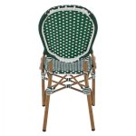 ΚΑΡΕΚΛΑ ΑΛΟΥΜΙΝΙΟΥ ΜΕ WICKER ΠΡΑΣΙΝΟ ΛΕΥΚΟ FB95792.01 47x55x98 εκ. - Image 6