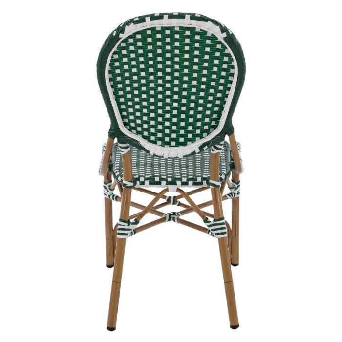 ΚΑΡΕΚΛΑ ΑΛΟΥΜΙΝΙΟΥ ΜΕ WICKER ΠΡΑΣΙΝΟ ΛΕΥΚΟ FB95792.01 47x55x98 εκ. - Image 6