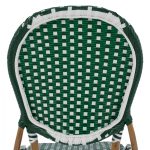 ΚΑΡΕΚΛΑ ΑΛΟΥΜΙΝΙΟΥ ΜΕ WICKER ΠΡΑΣΙΝΟ ΛΕΥΚΟ FB95792.01 47x55x98 εκ. - Image 7