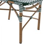 ΚΑΡΕΚΛΑ ΑΛΟΥΜΙΝΙΟΥ ΜΕ WICKER ΠΡΑΣΙΝΟ ΛΕΥΚΟ FB95792.01 47x55x98 εκ. - Image 10