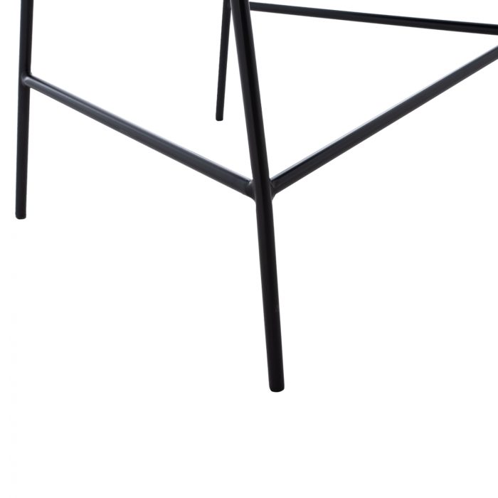 MEDIUM HEIGHT STOOL FB98734.01 GRAY VELVET WITH BLACK FRAME 60x55x100Y cm. - Image 10