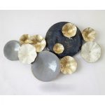 ΜΕΤΑΛΛΙΚΟ ΔΙΑΚΟΣΜΗΤΙΚΟ ΤΟΙΧΟΥ FB97179 ΓΚΡΙ ΧΡΥΣΟ 66x6x38Y εκ.