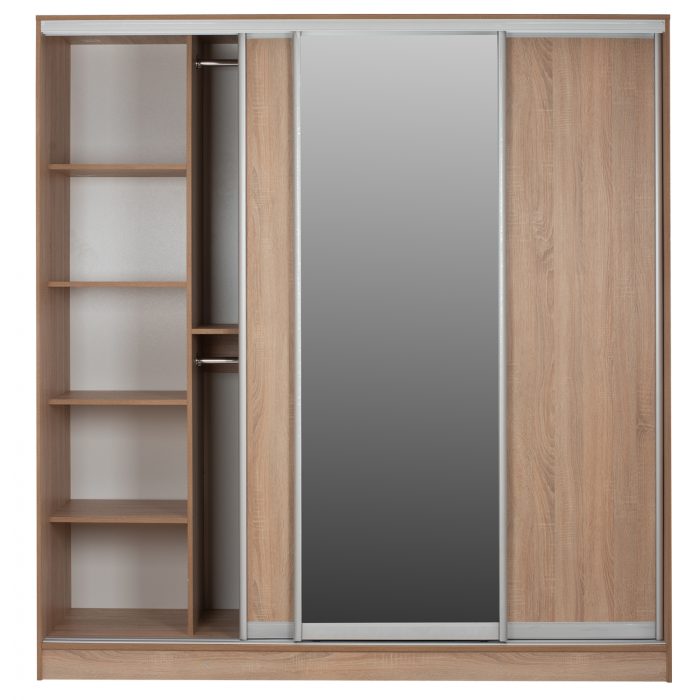 ΝΤΟΥΛΑΠΑ 3ΦΥΛΛΗ ΣΥΡΟΜΕΝΗ ΜΕ ΚΑΘΡΕΠΤΗ SONAMA OAK FB92435  200X60X210Υεκ - Image 4