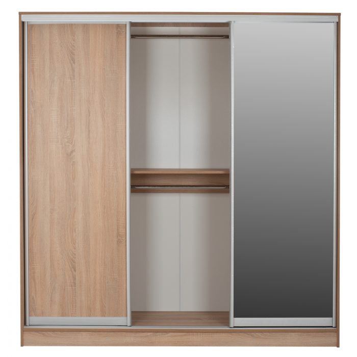 ΝΤΟΥΛΑΠΑ 3ΦΥΛΛΗ ΣΥΡΟΜΕΝΗ ΜΕ ΚΑΘΡΕΠΤΗ SONAMA OAK FB92435  200X60X210Υεκ - Image 5