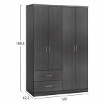 ΝΤΟΥΛΑΠΑ 4ΦΥΛΛΗ ME 2 ΣΥΡΤΑΡΙΑ FB9339.01 ZEBRANO 120Χ42,5Χ180,5εκ. - Image 2