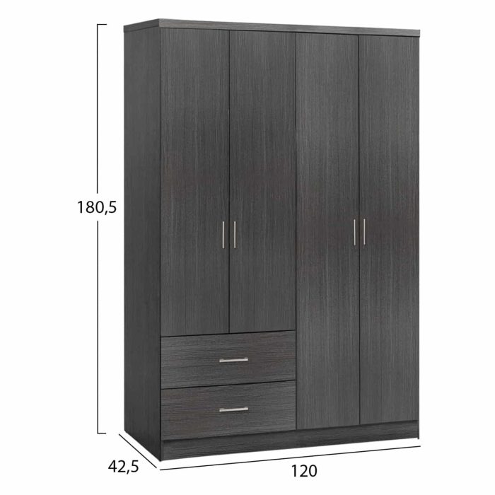 ΝΤΟΥΛΑΠΑ 4ΦΥΛΛΗ ME 2 ΣΥΡΤΑΡΙΑ FB9339.01 ZEBRANO 120Χ42,5Χ180,5εκ. - Image 2