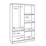 ΝΤΟΥΛΑΠΑ 4ΦΥΛΛΗ ME 2 ΣΥΡΤΑΡΙΑ FB9339.01 ZEBRANO 120Χ42,5Χ180,5εκ. - Image 3