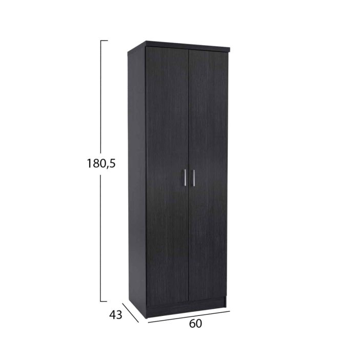 ΠΑΠΟΥΤΣΟΘΗΚΗ ΞΥΛΙΝΗ ΜΕ 6 ΡΑΦΙΑ 60X43X180.5εκ. ZEBRANO FB2379.01 - Image 2