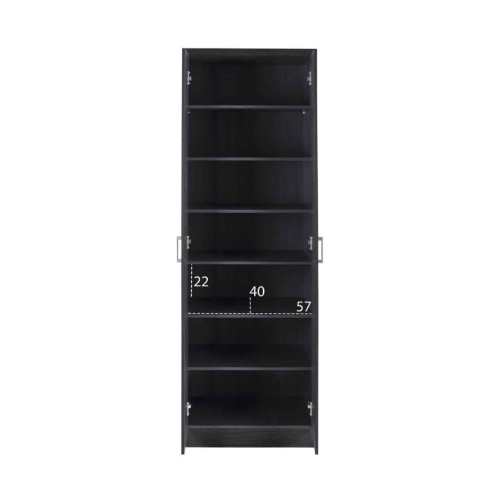ΠΑΠΟΥΤΣΟΘΗΚΗ ΞΥΛΙΝΗ ΜΕ 6 ΡΑΦΙΑ 60X43X180.5εκ. ZEBRANO FB2379.01 - Image 3