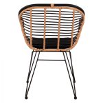 ΠΟΛΥΘΡΟΝΑ ΜΕ ΜΑΞΙΛΑΡΙ ΜΕΤΑΛΛΙΚΗ FB95663 ΜΕ WICKER ΜΠΕΖ & ΜΑΥΡΟ ΧΡΩΜΑ 58x60x82Υ εκ. - Image 6