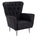 ΠΟΛΥΘΡΟΝΑ ΜΠΕΡΖΕΡΑ Τ. CHESTERFIELD ΣΕ ΧΡΩΜΑ ΜΑΥΡΟ FB99217.01 87x88x100 εκ.