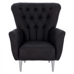 ΠΟΛΥΘΡΟΝΑ ΜΠΕΡΖΕΡΑ Τ. CHESTERFIELD ΣΕ ΧΡΩΜΑ ΜΑΥΡΟ FB99217.01 87x88x100 εκ. - Image 3