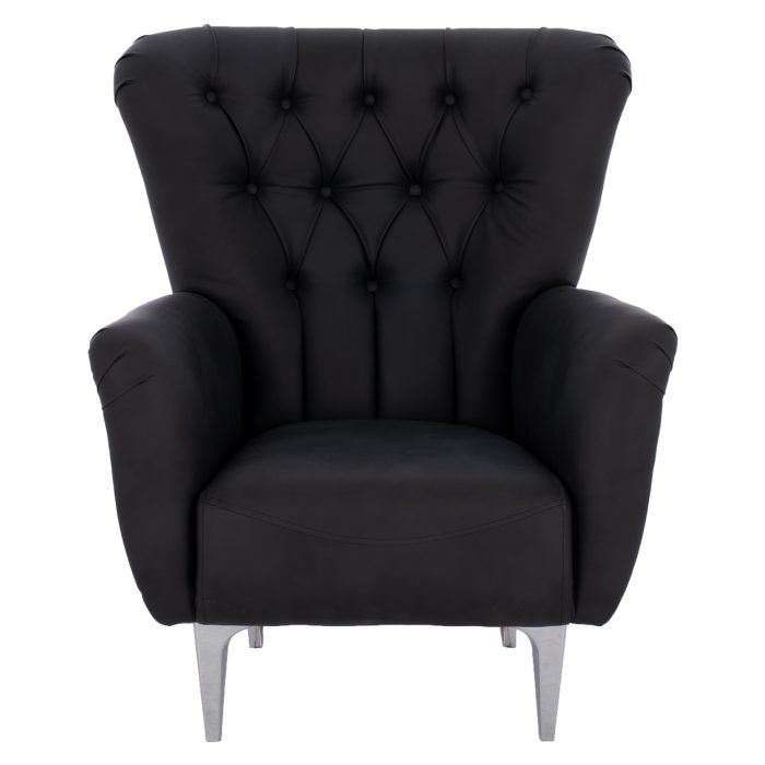 ΠΟΛΥΘΡΟΝΑ ΜΠΕΡΖΕΡΑ Τ. CHESTERFIELD ΣΕ ΧΡΩΜΑ ΜΑΥΡΟ FB99217.01 87x88x100 εκ. - Image 3