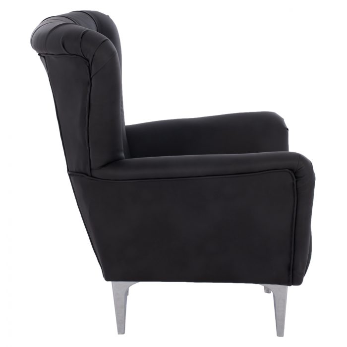 ΠΟΛΥΘΡΟΝΑ ΜΠΕΡΖΕΡΑ Τ. CHESTERFIELD ΣΕ ΧΡΩΜΑ ΜΑΥΡΟ FB99217.01 87x88x100 εκ. - Image 4