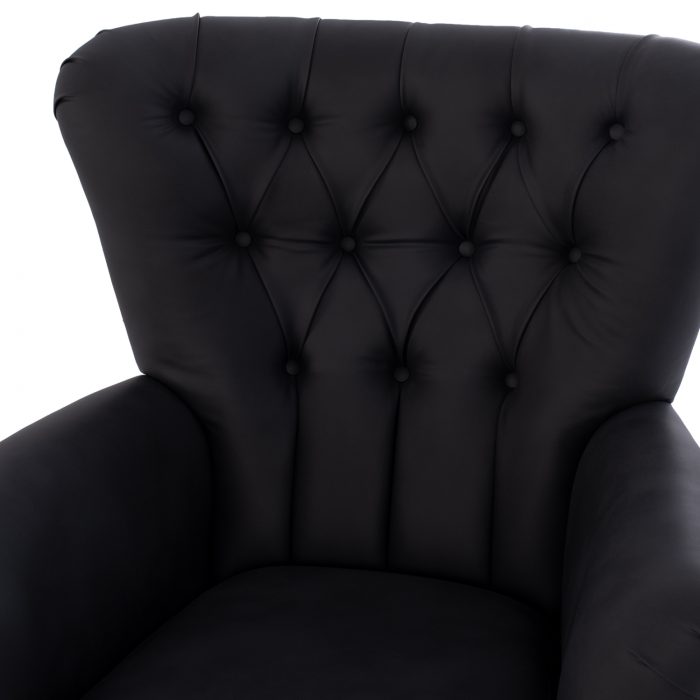 ΠΟΛΥΘΡΟΝΑ ΜΠΕΡΖΕΡΑ Τ. CHESTERFIELD ΣΕ ΧΡΩΜΑ ΜΑΥΡΟ FB99217.01 87x88x100 εκ. - Image 7