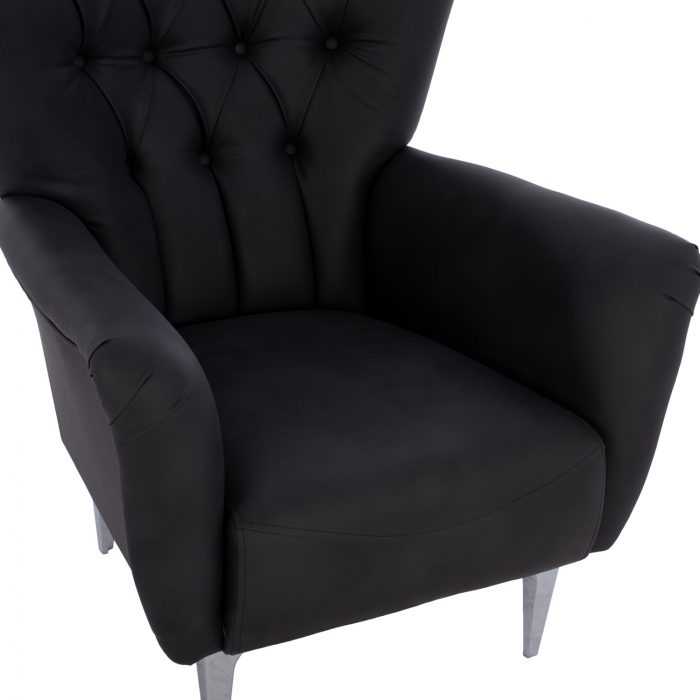 ΠΟΛΥΘΡΟΝΑ ΜΠΕΡΖΕΡΑ Τ. CHESTERFIELD ΣΕ ΧΡΩΜΑ ΜΑΥΡΟ FB99217.01 87x88x100 εκ. - Image 8