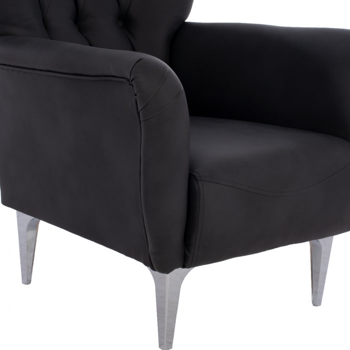 ΠΟΛΥΘΡΟΝΑ ΜΠΕΡΖΕΡΑ Τ. CHESTERFIELD ΣΕ ΧΡΩΜΑ ΜΑΥΡΟ FB99217.01 87x88x100 εκ. - Image 9