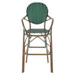 ΣΚΑΜΠΟ ΑΛΟΥΜΙΝΙΟΥ ΜΕ WICKER ΠΡΑΣΙΝΟ ΛΕΥΚΟ FB95794.01 56x60x126 εκ. - Image 3