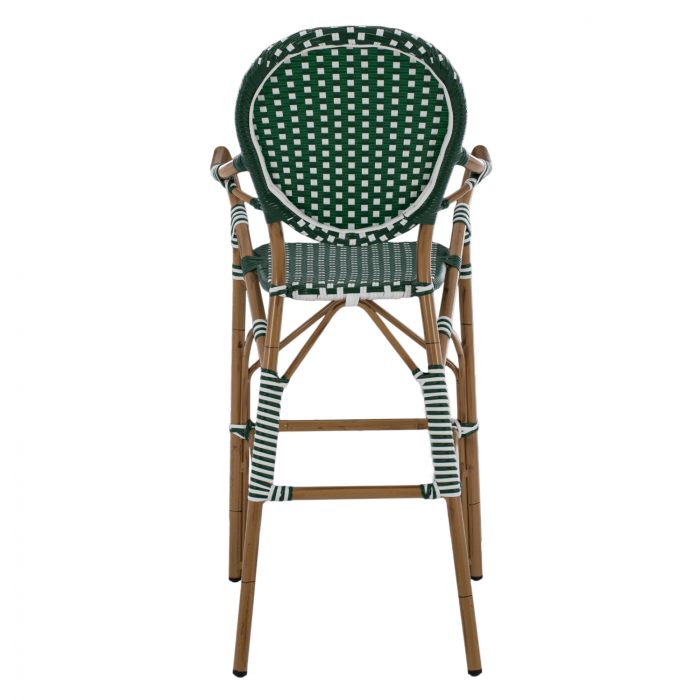 ΣΚΑΜΠΟ ΑΛΟΥΜΙΝΙΟΥ ΜΕ WICKER ΠΡΑΣΙΝΟ ΛΕΥΚΟ FB95794.01 56x60x126 εκ. - Image 6