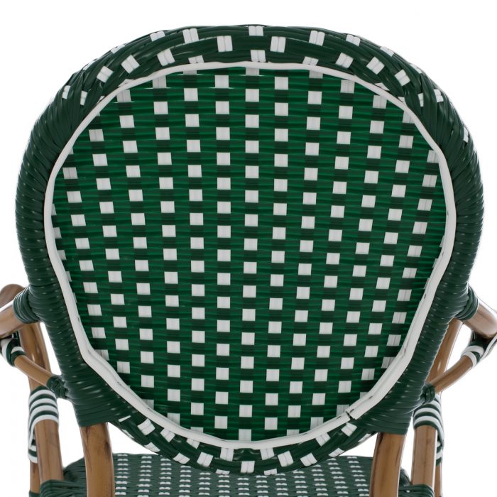 ΣΚΑΜΠΟ ΑΛΟΥΜΙΝΙΟΥ ΜΕ WICKER ΠΡΑΣΙΝΟ ΛΕΥΚΟ FB95794.01 56x60x126 εκ. - Image 7