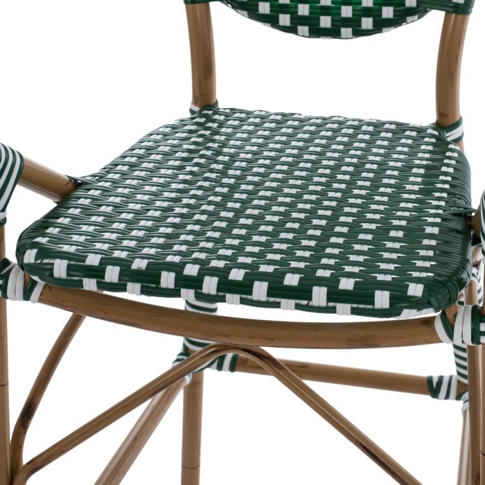 ΣΚΑΜΠΟ ΑΛΟΥΜΙΝΙΟΥ ΜΕ WICKER ΠΡΑΣΙΝΟ ΛΕΥΚΟ FB95794.01 56x60x126 εκ. - Image 9