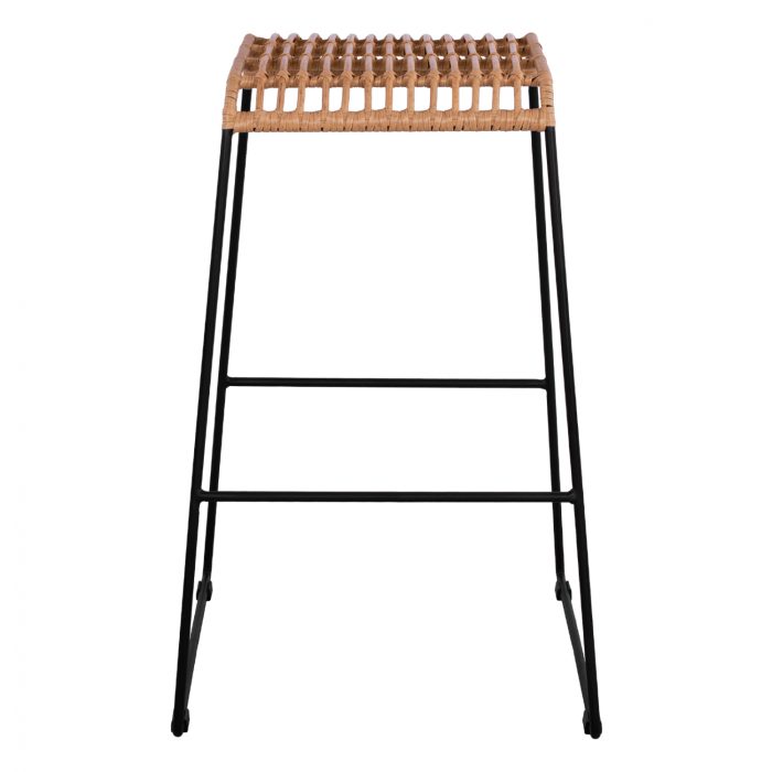 ΣΚΑΜΠΟ ΜΕΤΑΛΛΙΚΟ FB95641 ΜΕ WICKER ΣΕ ΜΠΕΖ ΑΠΟΧΡΩΣΗ 49x50x76 εκ. - Image 3