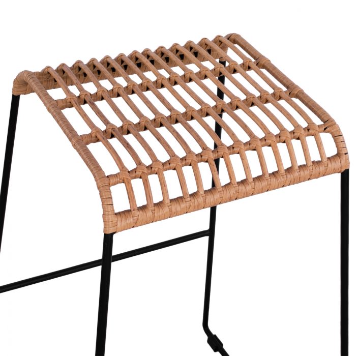 ΣΚΑΜΠΟ ΜΕΤΑΛΛΙΚΟ FB95641 ΜΕ WICKER ΣΕ ΜΠΕΖ ΑΠΟΧΡΩΣΗ 49x50x76 εκ. - Image 5