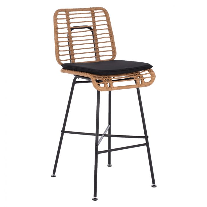 ΣΚΑΜΠΟ ΜΕΤΑΛΛΙΚΟ ΜΕ ΜΑΞΙΛΑΡΙ FB95708 ΜΕ WICKER ΜΠΕΖ 45Χ46.5Χ115Υ εκ. - Image 1