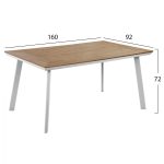 ΤΡΑΠΕΖΙ ΑΛΟΥΜΙΝΙΟΥ ΜΕ POLYWOOD FB95132.11 ΛΕΥΚΟ 160x92x72 - Image 2