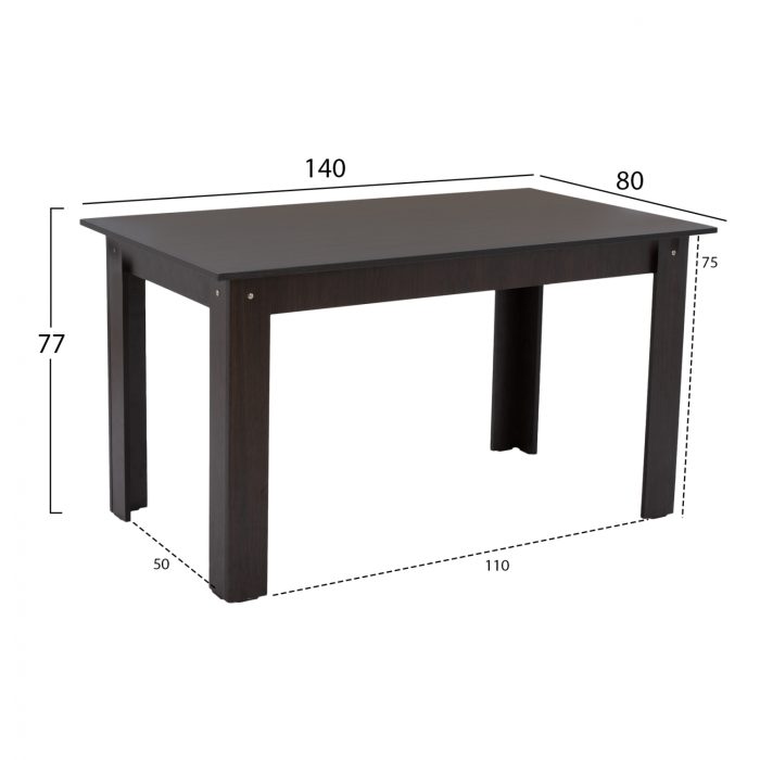ΤΡΑΠΕΖΙ ΚΟΥΖΙΝΑΣ 140x80x77Υεκ. WENGE FB92429.02 - Image 2